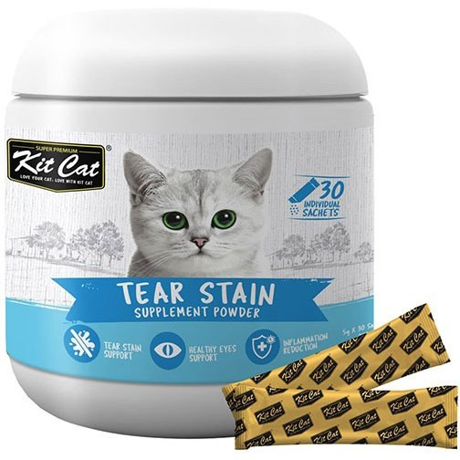 پودر مکمل گربه کیت کت مخصوص سلامت چشم و کاهش لک اشک مدل Tear Stain