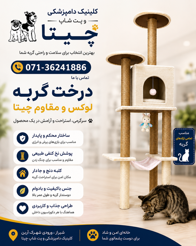 اسکرچر درختی گربه